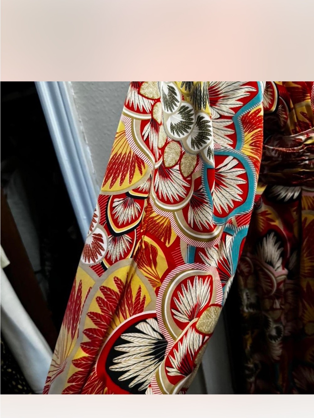 Traffic People Coral Floral Boho Maxi Dress - Picture 3 of 4